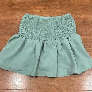 Strapless green top from urban outfitters